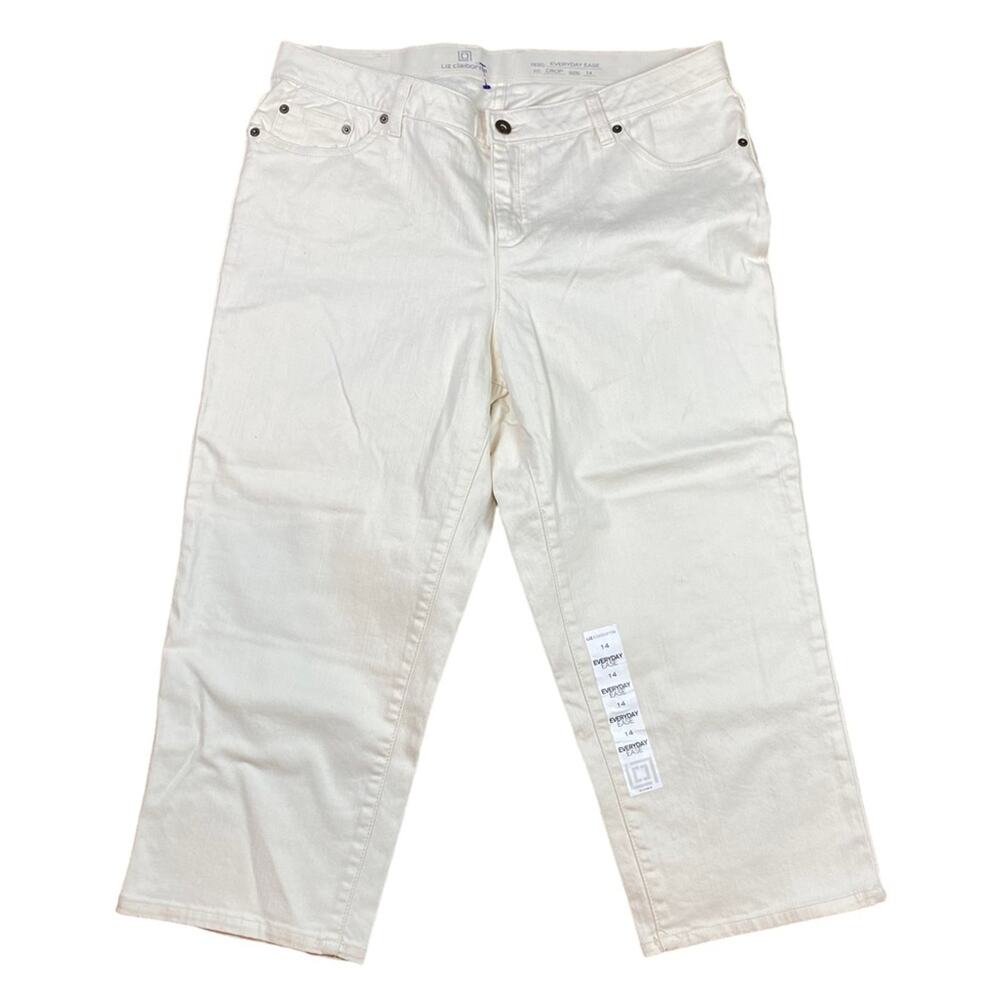 Every Day Ease Capri Jeans Size 14 Liz Claiborne Natural NEW